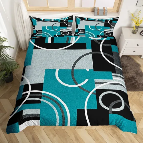 Vista 25 de Erosebridal Bohemian Duvet Cover Twin Country Southwestern Comforter Cover for Kids Teens Boho Aztec Arrows Diamond Bedding Set Black Gray Geometric