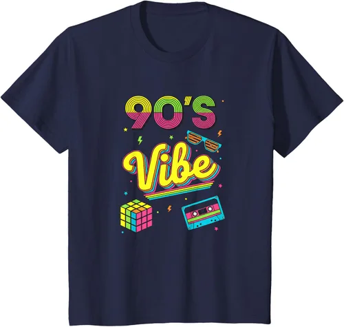 Vista 55 de 90s Nostalgia Retro Apparel - 90'S Vibe Retro T-Shirt Negro
