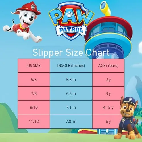 Vista 4 de Nickelodeon Paw Patrol and Sponge Bob Squarepants Zapatos de casa Chase y Marshall para niños pequeños Zapatillas de casa de felpa, ligeras
