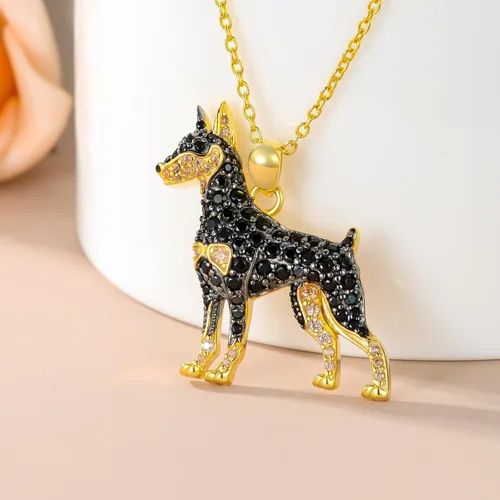 Vista 118 de Collares con colgante de perro de plata de ley S925 – 24 razas corgi/husky/labrador/pastor para mujer