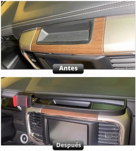 Vista 4 de RT-TCZ Soporte de montaje para tablero de teléfono celular con caja de almacenamiento, soporte de consola central, accesorios interiores para Dodge