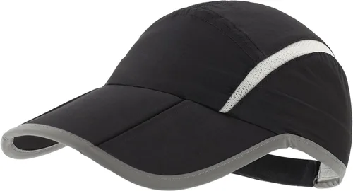 Vista 34 de connectyle plegable malla deportes cap con transpirable con rayas reflectantes Sun Runner Cap