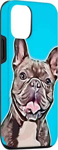 Vista 3 de Funda para iPhone 12/12 Pro con diseño de bulldog francés