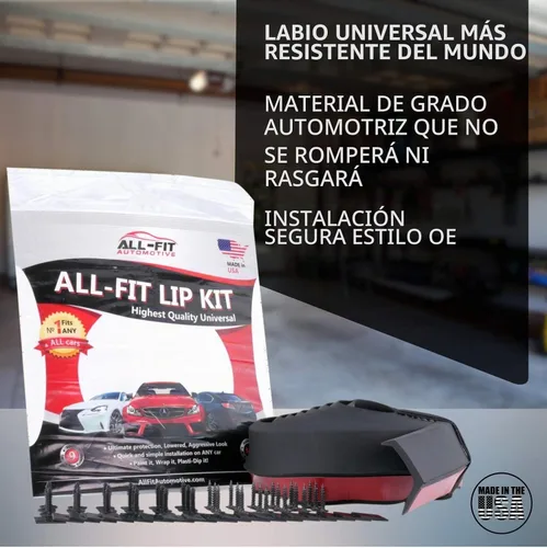 Vista 6 de All-Fit Automotive Kit Divisor de Labio de Parachoques Universal de 3.5 Pulgadas - Protector de Alerón de Barbilla para Delantero o Trasero - Los