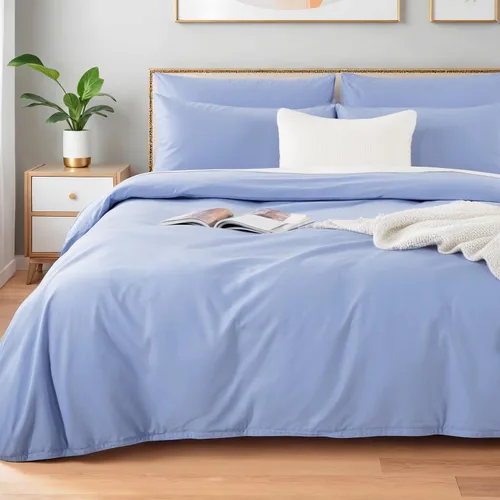 Vista 48 de NEXHOME PRO Funda de edredón Twin XL 100% algodón lavado, transpirable, duradera, texturizada, similar al lino, juego de ropa de cama para el hogar