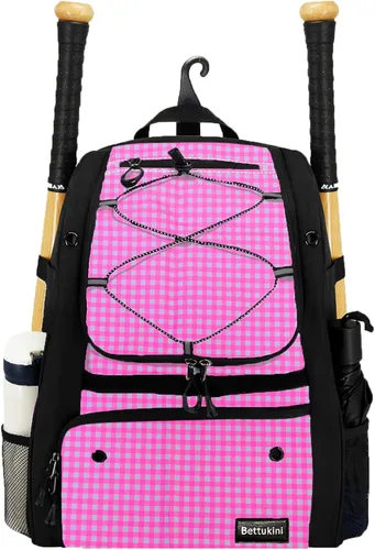 Vista 47 de Bolsa de béisbol juvenil con compartimento ventilado para zapatos, bolsa de bate de sóftbol para guantes de bateo, casco, equipo de teeball