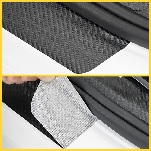 Vista 5 de Protectores de placa para umbral de puerta de automóvil – Protectores universales de entrada para umbral de puerta, protector de paso para umbral