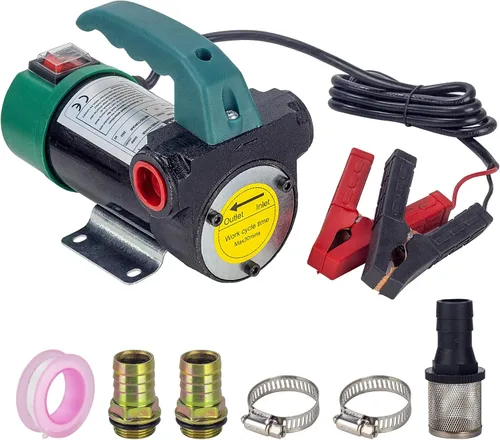 Vista 7 de AIGMISON Bomba de transferencia de diésel 12V 260W con manguera de apagado automático, kit de bomba extractora de transferencia de combustible