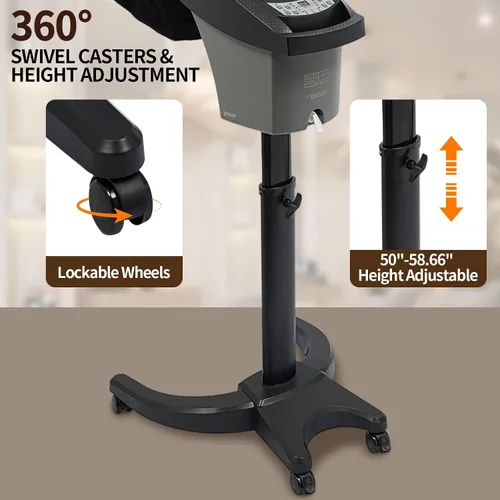 Vista 6 de Máquina profesional de vapor de pelo de salón, 700 W profesional acondicionador profundo vapor de cabello, ozono cuidado del cabello spa vapor