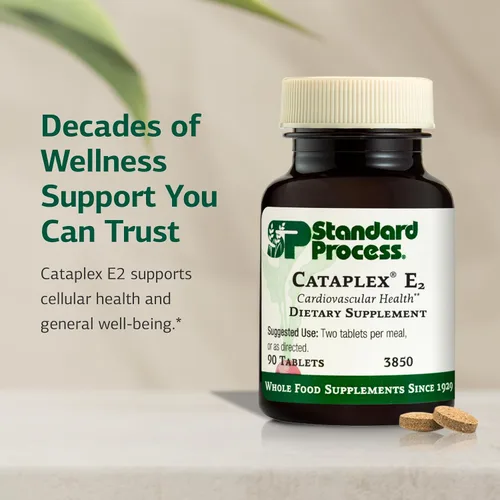 Vista 3 de Standard Process Cataplex E2 - Suplemento de vitamina E y selenio para la salud cardiovascular y celular - Soporte antioxidante para la salud