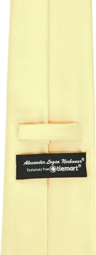 Vista 311 de tiemart Corbata de color sólido para hombre Longitud estándar