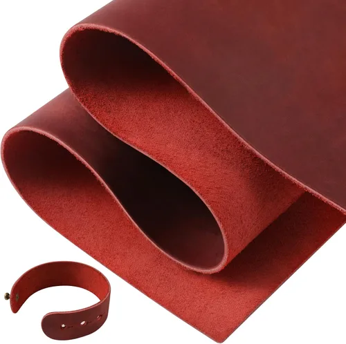 Vista 13 de RingSun Hojas de cuero genuino para manualidades (0.079 pulgadas), cuero de grano completo para costura de herramientas (6 x 12 pulgadas, negro)