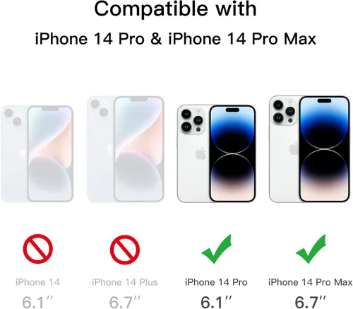Vista 2 de JETech Protector de lente de cámara para iPhone 14 Pro de 6.1 pulgadas y iPhone 14 Pro Max de 6.7 pulgadas, vidrio templado 9H, antiarañazos