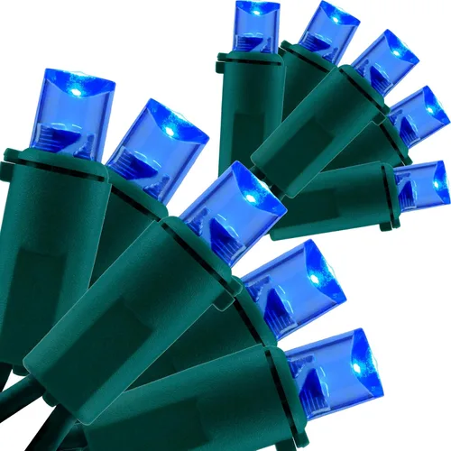 Vista 10 de YULETIME Luces LED de Navidad de gran angular de color blanco cálido, 200 unidades, 50 pies, paquete de 2 hebras de 25 pies, 100 luces