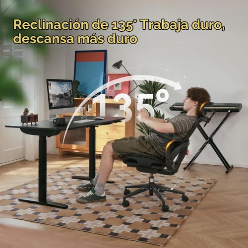 Vista 9 de SIHOO B300 Pro Ergonomic Office Chair Without Footrest, 4D Lumbar Support Negro