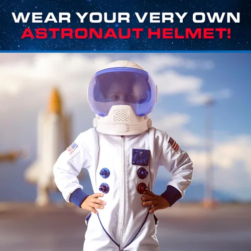 Vista 2 de Casco de astronauta de la NASA, accesorio de disfraz de Halloween