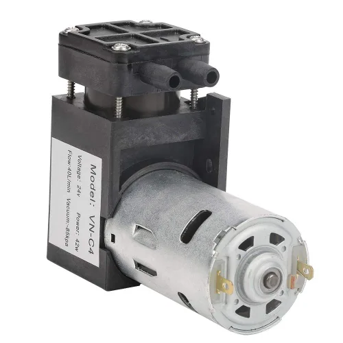 Vista 8 de Mini bomba de vacío sin aceite de DC 24V, pequeña bomba sin aceite de -85KPa 40L/min para aire de gas