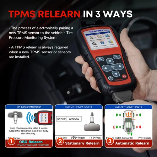 Vista 5 de Autel MaxiTPMS TS508WF KIT, 2026 TPMS Programming Relearn Tool, WiFi Ver. of TS508 TS501 PRO TS601 TS408S, Lifetime Update, Relearn/Activate All