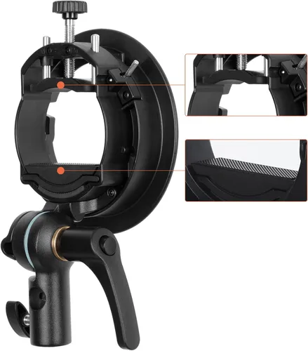 Vista 5 de Godox 32x32inch 31.5x31.5 in Grid Strip Softbox con S2 S-Type Speedlite Soporte Bowens Mount para Godox V1 Series, AD200Pro, AD200, AD400Pro