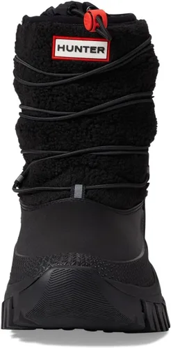 Vista 2 de Hunter Wanderer - Botas de nieve cortas de sherpa para mujer, parte superior textil y sintética, puntera cerrada y cómodas botas de nieve