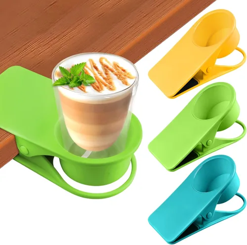Vista 19 de Soporte para tazas de bebida, soporte para botellas de escritorio Kalolary DIY, abrazadera de vidrio, clip de platillo de almacenamiento, soporte 1