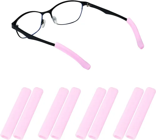 Vista 18 de Gdnmapt Almohadillas de silicona para orejas de gafas, agarre antideslizante para gafas, cómodas orejeras para gafas, solución de almohadillas de 2