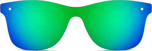 Vista 25 de FEISEDY Gafas de sol reflexivas de una pieza sin montura de moda con lentes de sol reflectantes B4155