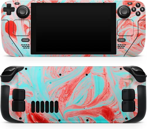 Vista 15 de Design Skinz - Compatible con Steam Deck - Calcomanía protectora de vinilo extraíble resistente a los arañazos - Micro anclajes verde azulado