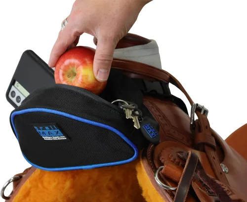 Vista 2 de TrailMax Bolsa de sillín de bolsillo con pompa de la serie 500 para montar a caballo; Sillín de bolsillo con pompa Western y resistencia; bolsa