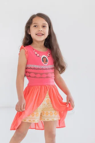 Vista 2 de Disney Princess Moana Frozen Ariel Cenicienta Tiana - Mameluco y falda para niñas pequeñas a niños grandes