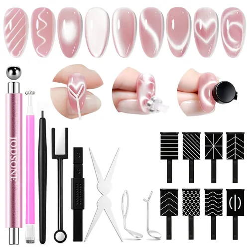 Vista 12 de JODSONE Juego de imanes de ojo de gato para uñas, kit de arte de uñas CT-4