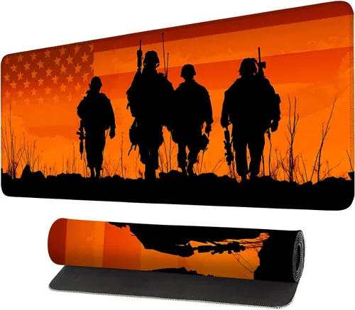 Vista 17 de Alfombrilla de mouse extragrande para juegos con base de goma antideslizante, impermeable para teclado, mouse y oficina, perfecta para jugadores