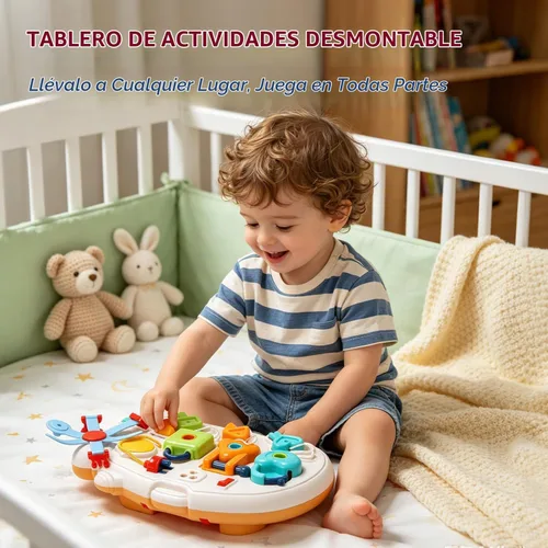 Vista 5 de Baby Push Walker - Juguete para caminar con tablero ocupado y centro