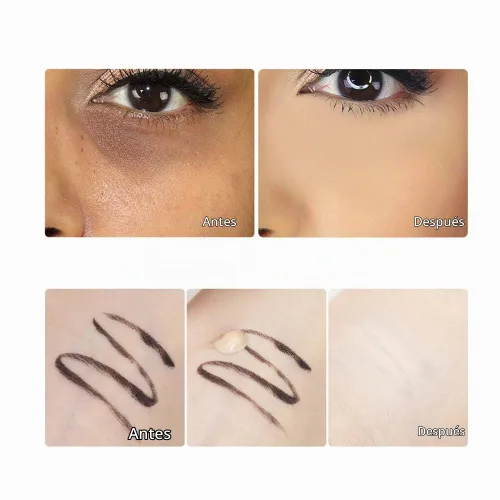 Vista 3 de Corrector Impermeable de Cobertura Completa con Juego de Esponja con Primer, Base Líquida Cremosa Suave Mate Impecable Kit de Maquillaje Corrector