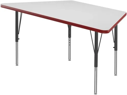 Vista 13 de Correll - Mesa rectangular de 24 x 36 pulgadas, mesa de actividades superior de borrado en seco, altura ajustable (19 a 29), laminado de alta