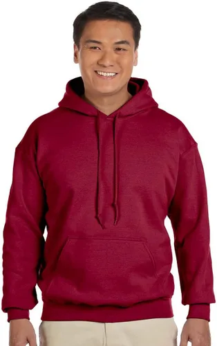Vista 5 de Gildan - Sudadera con capucha para hombre, mezcla pesada, cordón de ajuste, Rosa de seguridad
