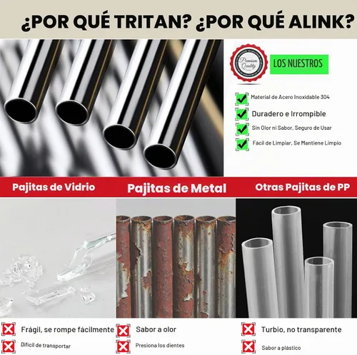 Vista 7 de ALINK Pajitas de acero inoxidable para botella de agua aislada Owala FreeSip de 16 onzas, paquete de 6 popotes de repuesto de metal reutilizables