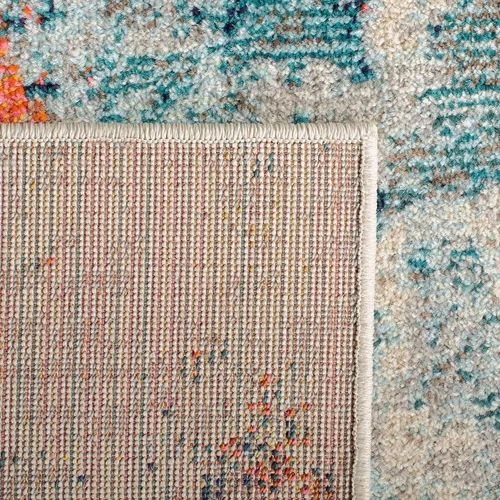 Vista 5 de SAFAVIEH Madison Collection - Alfombra decorativa de 2 pies 2 pulgadas x 4 pies, color crema y naranja, diseño abstracto moderno, no desprende