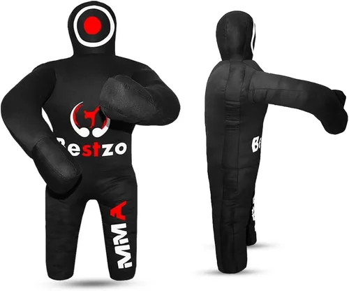 Vista 2 de MMA Grappling Dummy- Saco de boxeo para niños lucha libre BJJ Judo Karate Lanzamiento Autodefensa Boxeo Jiu Jitsu brasileño Dummies - Sin relleno