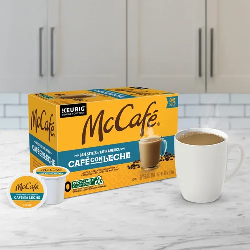 Vista 9 de McCafe Cafe Styles of Latin America Cafe con Leche, Keurig Cápsulas de café K-Cup de una sola porción, 60 unidades (6 paquetes de 10)