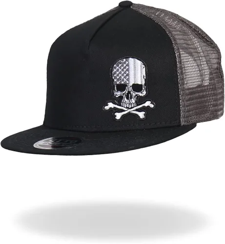 Vista 2 de Hot Leathers GSH2004 Bandera Skull Snap Back Ball Hat