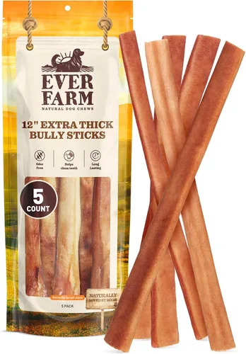 Vista 9 de Palitos masticables extra gruesos y libres de olor para perros grandes (6", paquete de 10) – Bocadillos para perros duraderos 100% naturales hechos