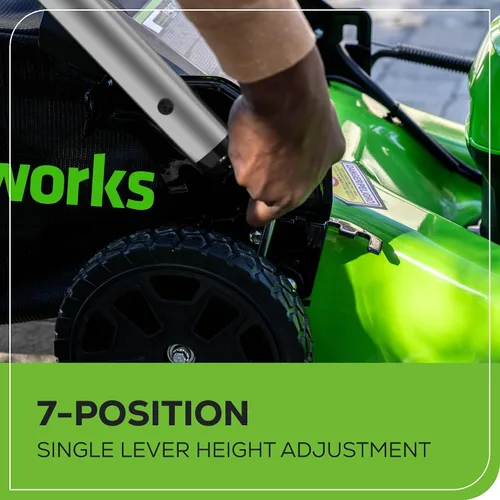 Vista 6 de Greenworks - Cortacésped de empuje de 80 V y 21 pulgadas, batería de 4.0 Ah y cargador