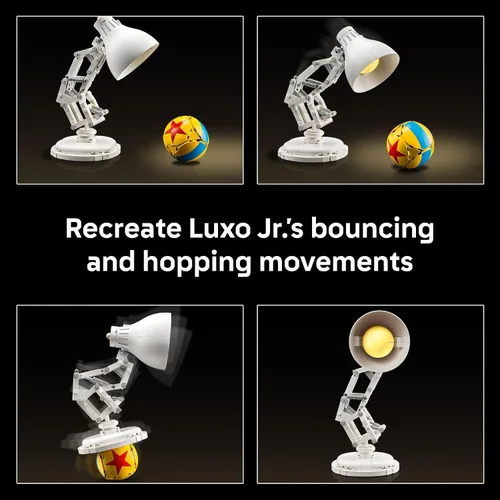Vista 4 de LEGO Ideas Disney Pixar Luxo Jr. - Juego de decoración de habitación y construcción para adultos - Decoración de oficina y escritorio para mujeres