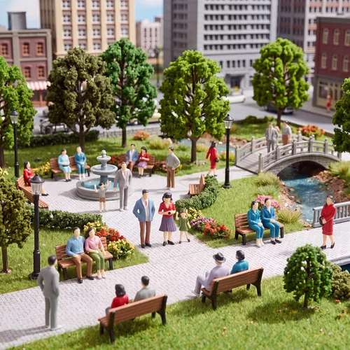 Vista 4 de Namalu 98 piezas de figuras de personas en miniatura a escala 1:25 pintada