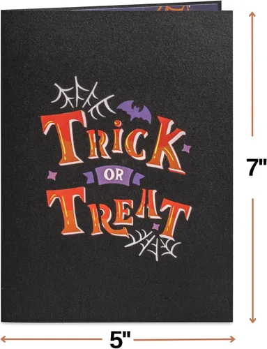 Vista 2 de Paper Love Tarjeta desplegable de Halloween, oso 3D, para celebraciones espeluznantes, truco o trato, adultos y niños, cubierta de 5 x 7 pulgadas