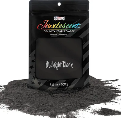 Vista 20 de U.S. Art Supply Polvo de pigmento perla de mica, Aqua 3.5 oz (100g)