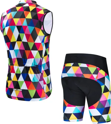 Vista 40 de Weimostar Hombre Ciclismo Jersey Manga Corta Bicicleta Ropa Multicolor Diamante