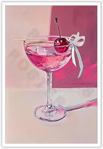 Vista 8 de Póster de lienzo de cocina azul funky para decoración de pared, pintura de acuarela pastel danés, coqueta, decoración de habitación, estética, 12 x