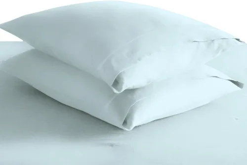 Vista 84 de Juego de 2 fundas de almohada de 100 % algodón puro, tamaño King, color plateado, lujosas fundas de almohada de algodón de fibra larga de 400 hilos